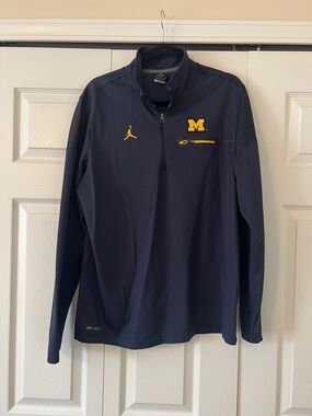 Nike Navy Pullover with Yellow Michigan Accents